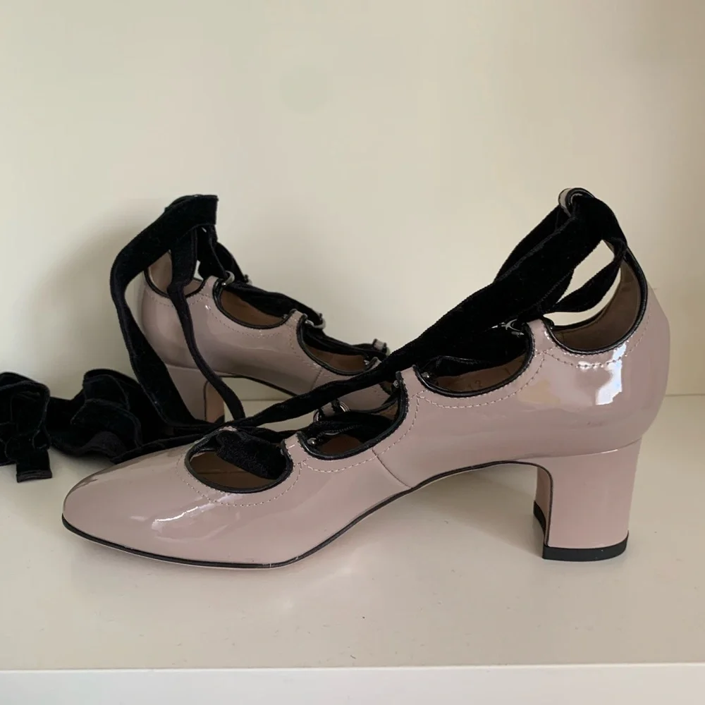 New Valentino ballerina patent heels